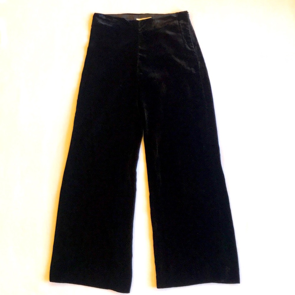 Isaac Mizrahi for Target Black Wide Velvet Pants 2